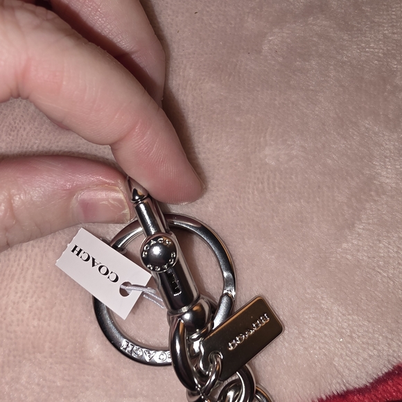 Coach Black Bow Key Holder with Sparkling Accents - Picture 7 of 7